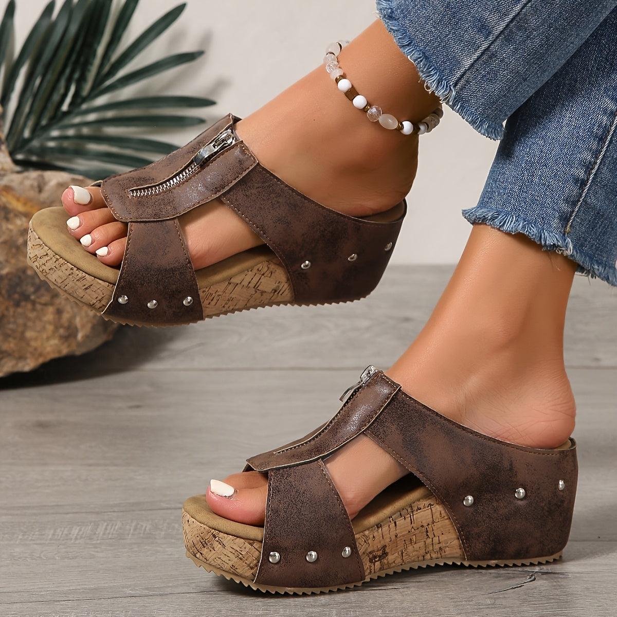 Vera | Women's Platform Slip-On Wedge Sandals for Walking