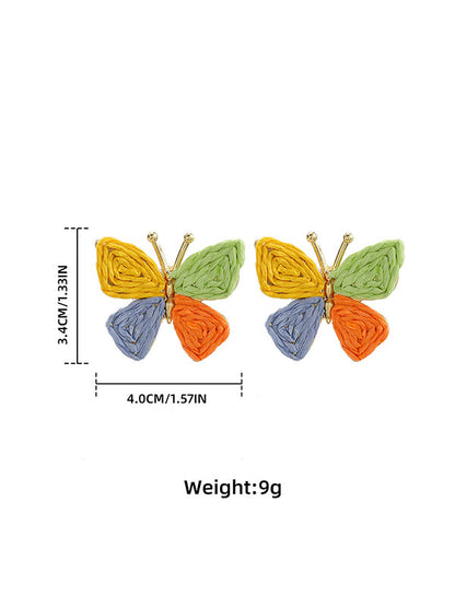 Boucles d'oreilles pendantes en forme de papillon 