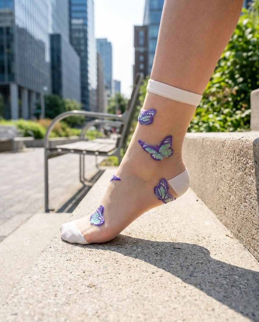 Butterfly Dreams Sheer Socks, Bundle Pack