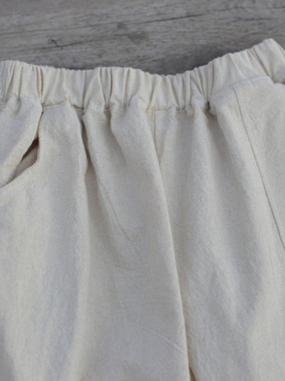 Schlichte, hoch taillierte, einfarbige Hose mit weitem Bein 