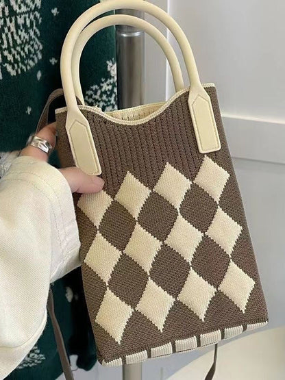 Houndstooth Split-Joint Bags Crossbody Bags Handbags