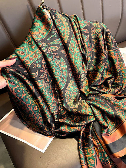 Printed Sun Protection Shawl&Scarf GREEN One_size
