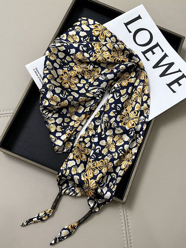 Floral Printed Scarves YELLOW One_size
