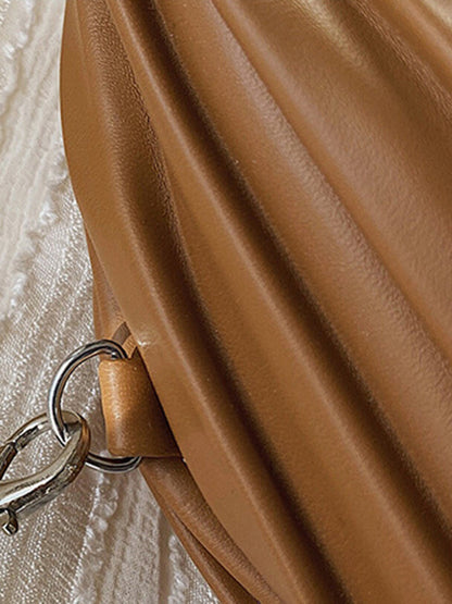 Pleated Split-Joint Zipper Bags Accessories Handbags Shoulder Bags