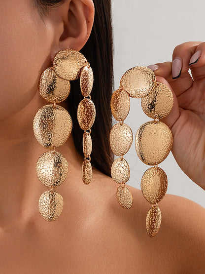 Geometric Tasseled Drop Earrings Necklaces Accessories