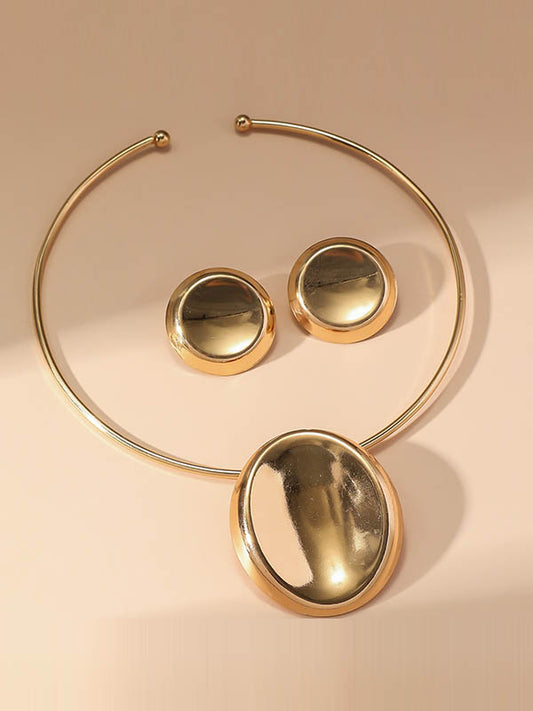 Geometric Solid Color Earrings Accessories + Necklaces Accessories Three Pieces