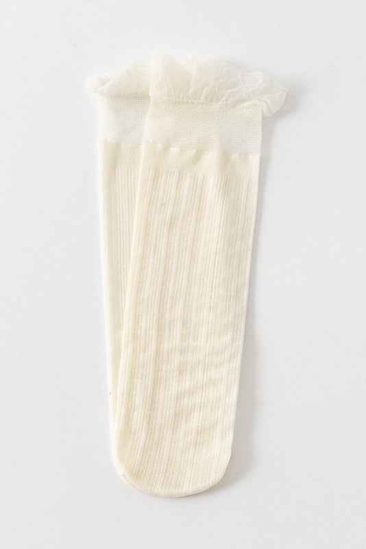 3-Pack Sheer Ruffle Tulle Sock