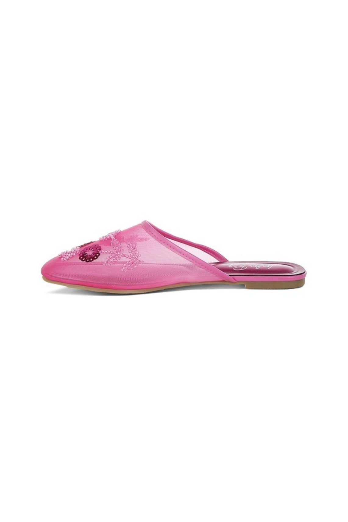Nahra Mesh Sequin Beaded Mules