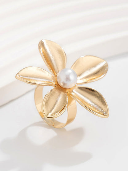 Flower Shape Shiny Rings Accessories