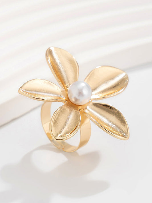 Flower Shape Shiny Rings Accessories