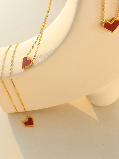Simple  Geometric Heart Shape Necklaces Accessories
