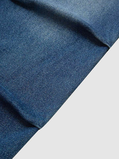 Pantalon en jean taille haute ample avec cordon de serrage et dégradé d'élasticité 