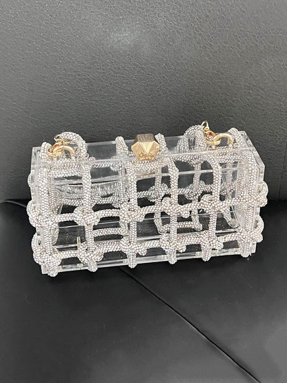 Shiny Geometric Satchels Bags