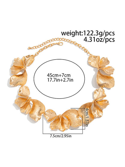 Flower Print Solid Color Necklaces Accessories