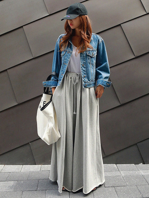 Solid Color Wide Pants Wide Leg Pants Casual Pants Bottoms