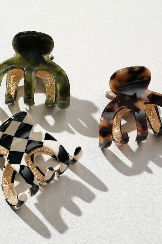 Jade Vintage | Small Octopus Metal Claw Clip