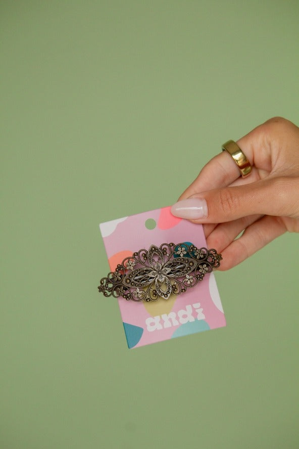 Ornate Bronze Barrette