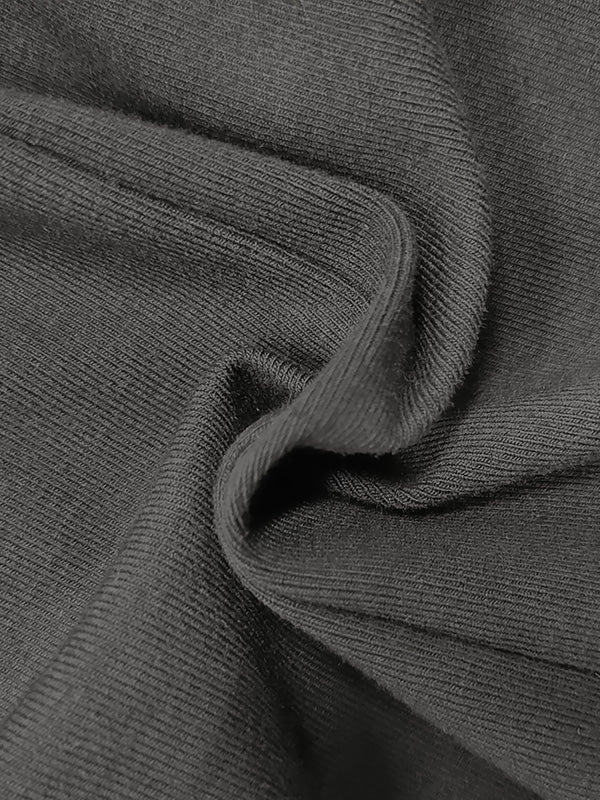 Robe longue moulante sans manches, plissée, couleur unie, à col montant et à fentes 