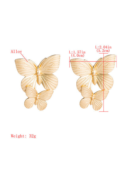 Boucles d'oreilles pendantes en forme de papillon Normcore 