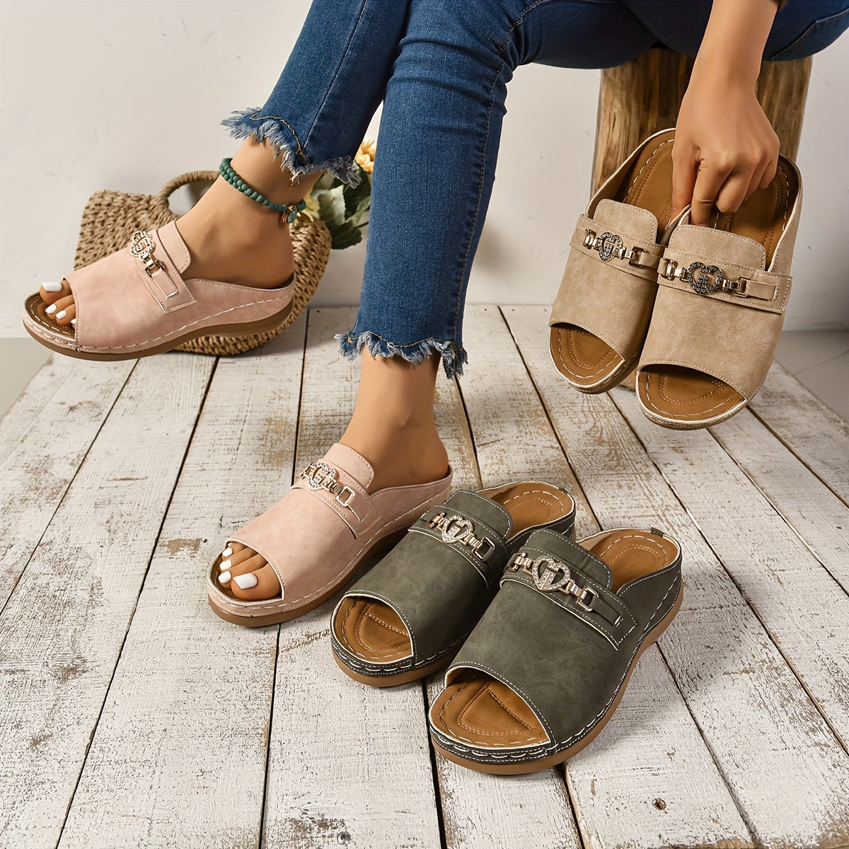 Alexandra | Women's Flat Adjustable Sandals