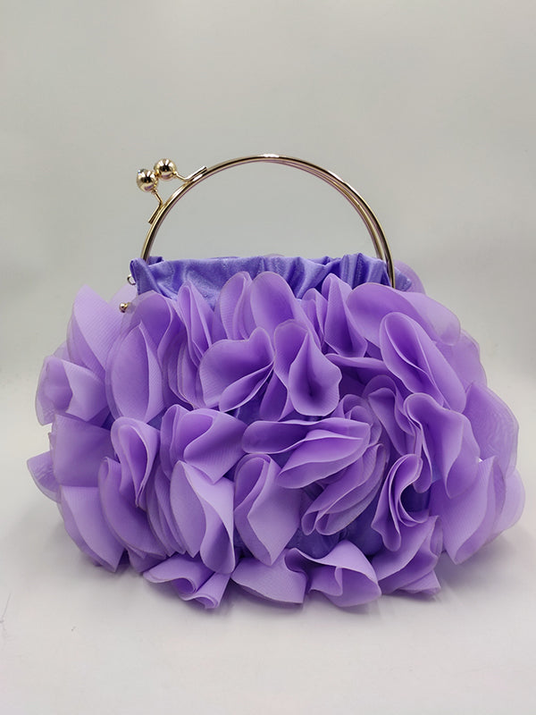 Three-Dimensional Flower Handbags PURPLE One_size