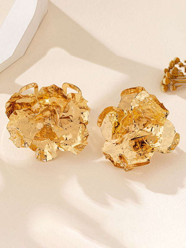 Bracelet géométrique brillant en forme de fleur + accessoires pour bagues 