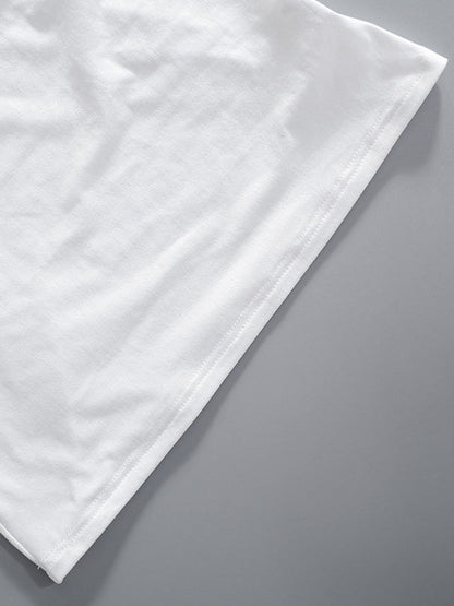 T-shirt ample, moulant, dos nu, à lacets, transparent, couleur unie, fendu, épaules dénudées 