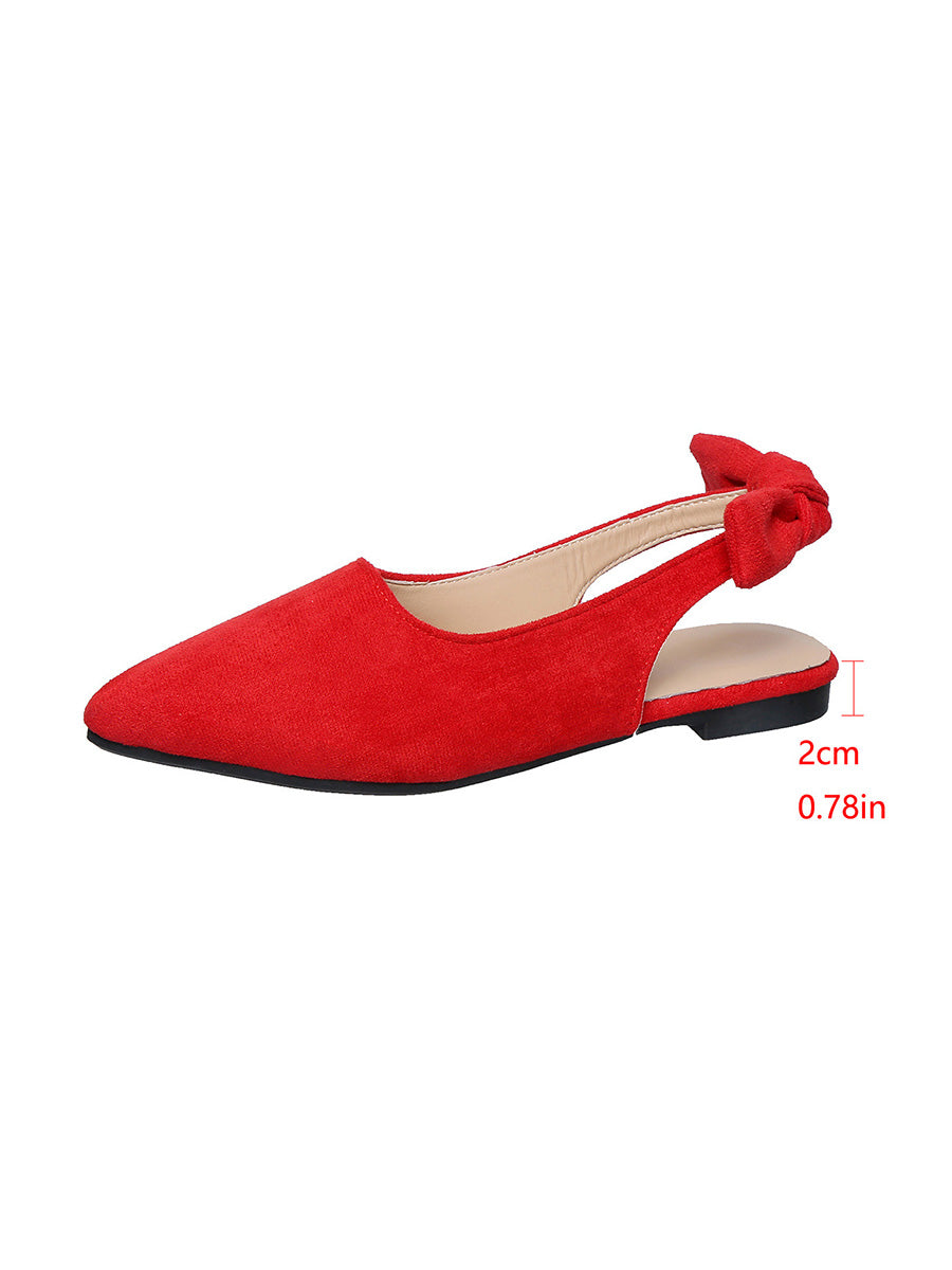 Closed Toe Pointed-Toe Slip-On Flats