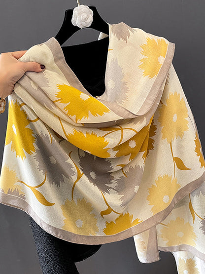 Vintage Floral Printed Shawl&Scarf