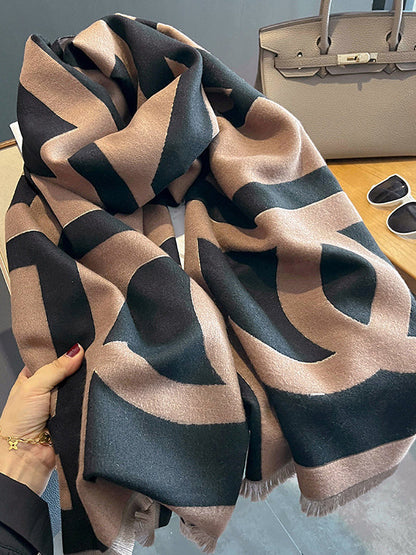 Urban Imitated Cashmere Printed Warm Shawl&Scarf
