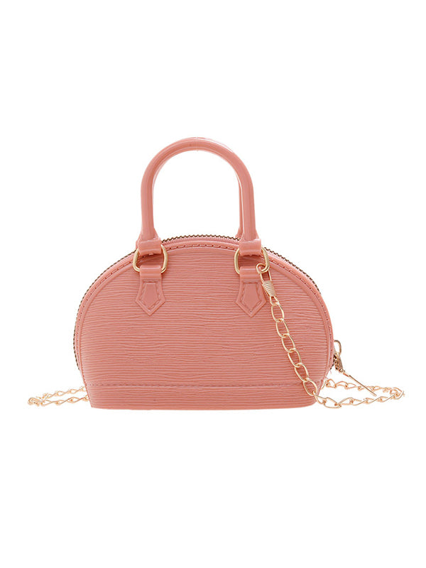 Chains Geometric Zipper Crossbody Bags Satchels