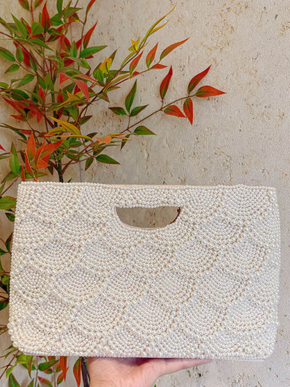 Solid Color Geometric Chains Handbags