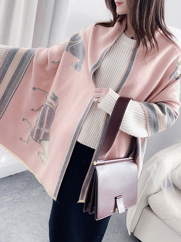 Châle et écharpe originaux à imprimé dessin animé 