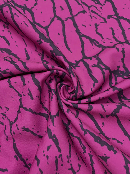 Robes longues à manches évasées, manches mi-longues, asymétriques, plissées, imprimées, à volants, col rond 