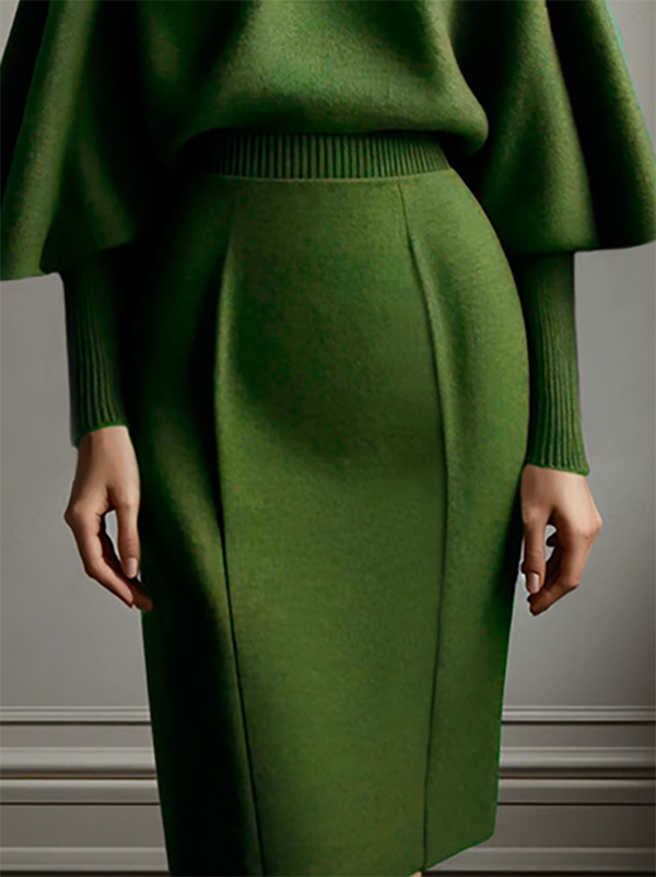 Bodycon-Röcke mit hoher Taille und einfarbigen Unterteilen 