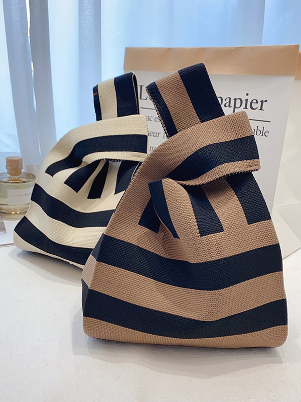 Stricken Schachbrett Zebra-Streifen Gestreifte Taschen Accessoires Handtaschen 