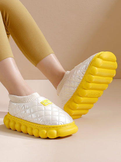 Warm Indoor Non-Slip Waterproof Soft Sole Padded Flat Shoes