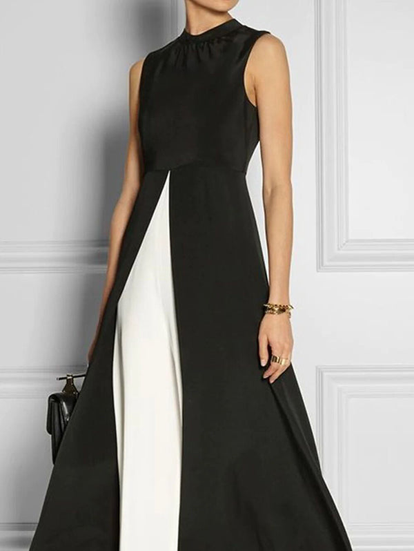 A-Line Loose Solid Color Round-Neck Vest Top