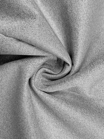 Robe longue ample à manches courtes et col montant, couleur unie 