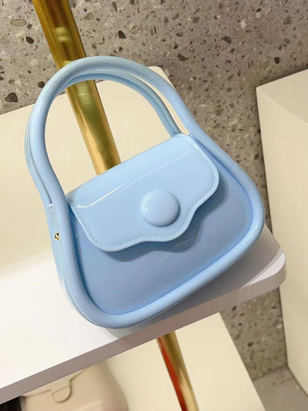 Chains Solid Color Crossbody Bags Satchels