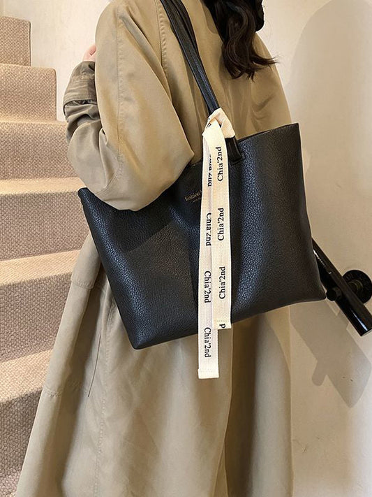 Normcore Solid Color Shoulder Bag Tote Bag