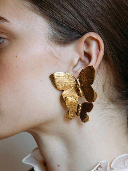 Boucles d'oreilles pendantes en forme de papillon Normcore 