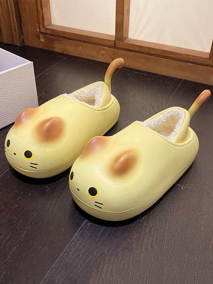 Round-Toe Split-Joint Platform Shoes Slippers