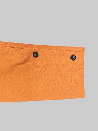 A-Line Long Sleeves Buttoned Layered Pleated Pockets Ruffled Solid Color Split-Joint Stand Collar Maxi Dresses