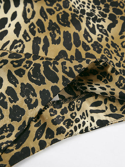 Jupes fendues taille haute style sirène léopard 