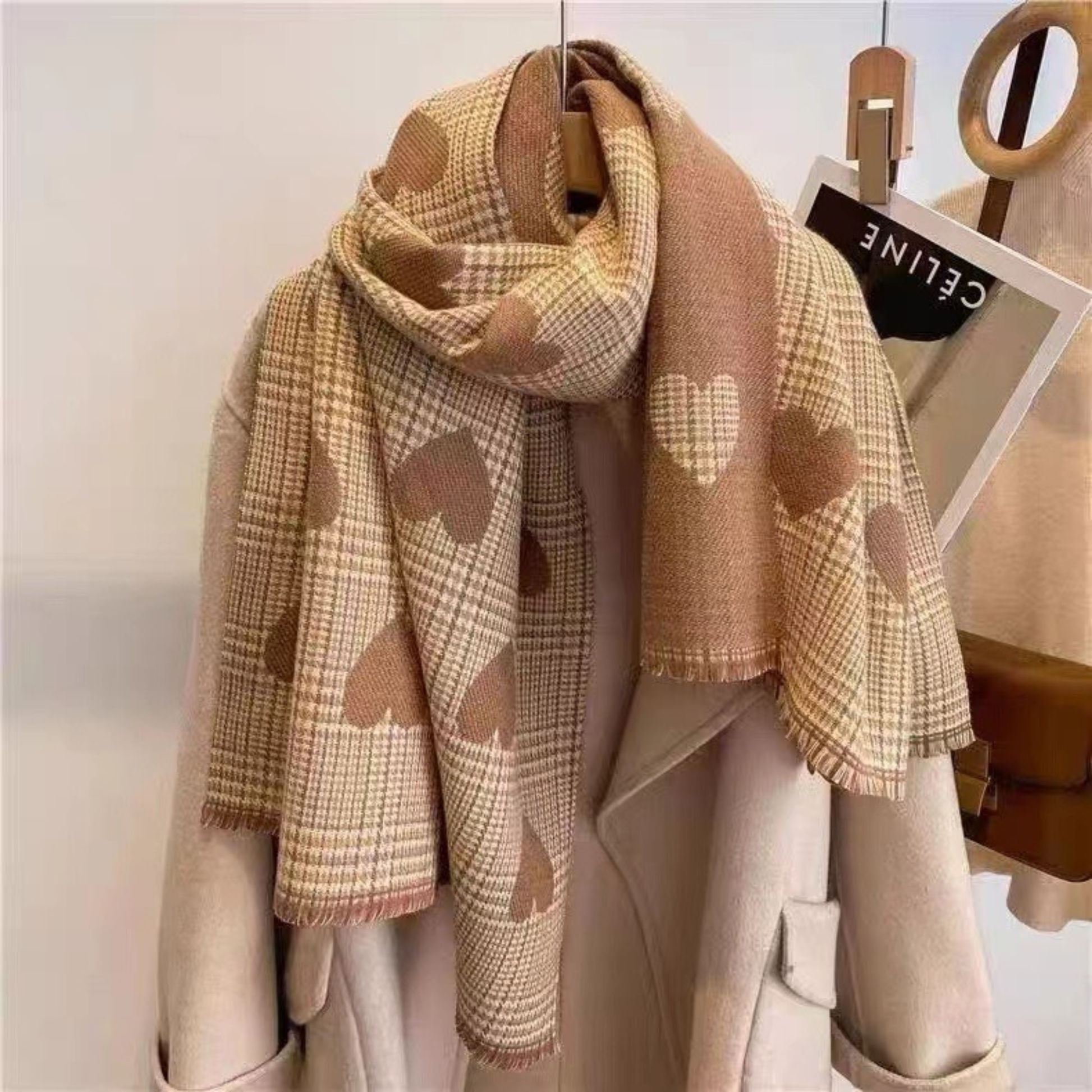 ZOLANI™ | Comfy Warm Plaid Double Side Tassel Scarf