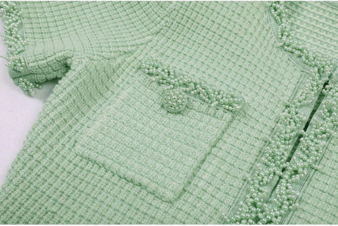 NADIA Tweed Mini Dress | Elegant Short Sleeve Dress