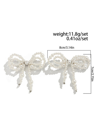 Irregularity Bow-Embellished Shiny Anklets