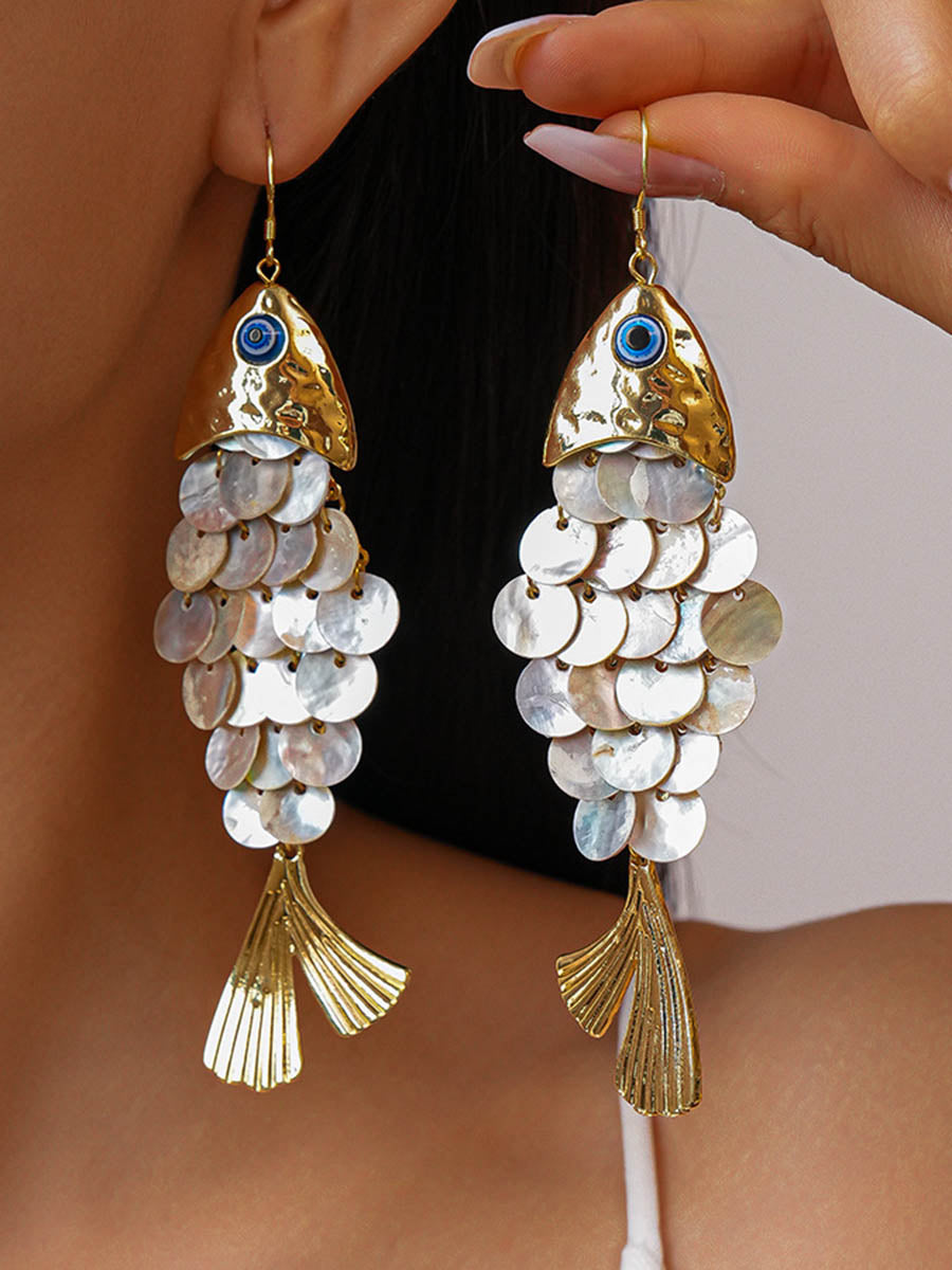 Animal Shape Tasseled Drop Earrings