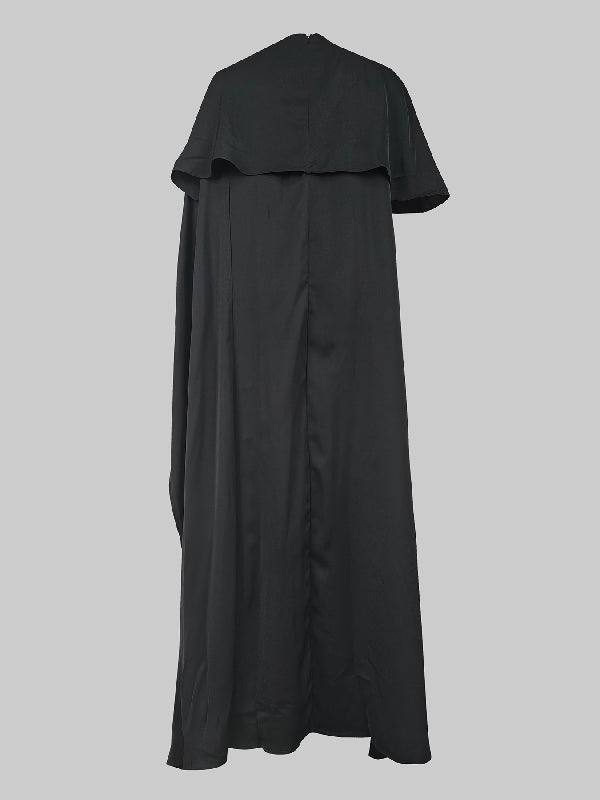 Robes longues amples asymétriques de couleur unie 